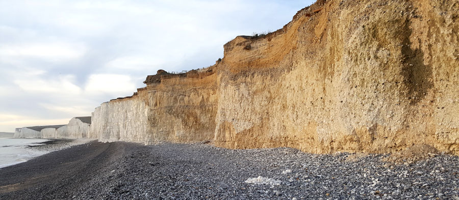 Birling Gap Chalk Cliffs and Coombe Rock